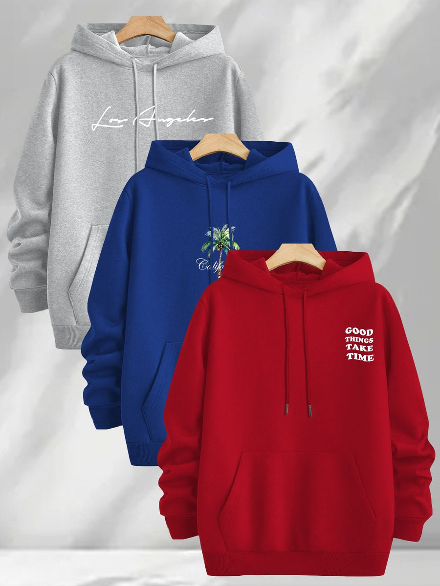 Unisex Hoodie mit Grafikdruck, Kängurutasche und Kapuze