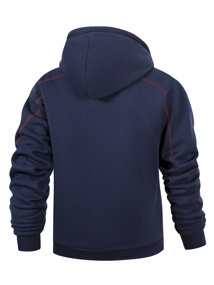 2er Pack Herren Kapuzenjacke mit Reißverschluss, sportliche Hoodie-Sets