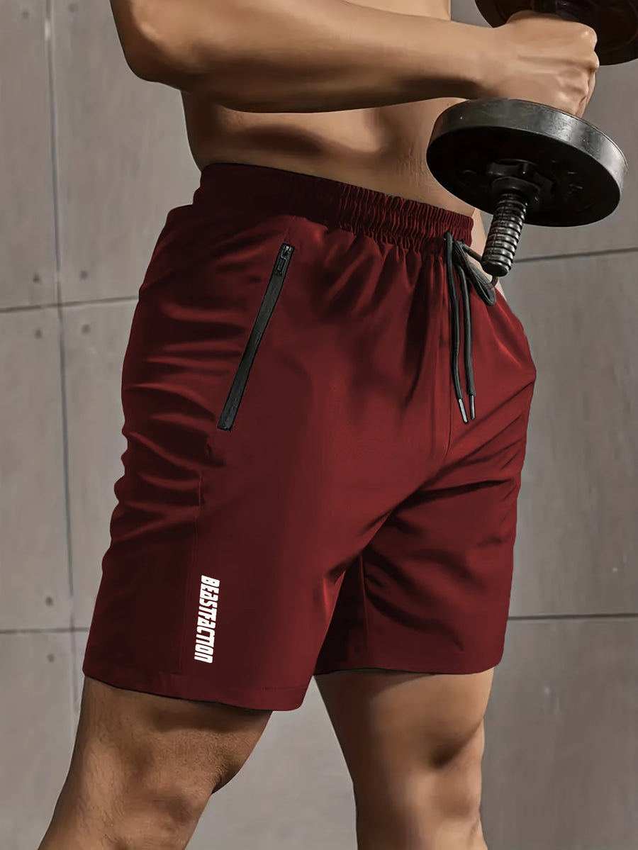 Herren Sportshorts mit Zipper-Taschen – Trainingsshorts Fitness & Workout