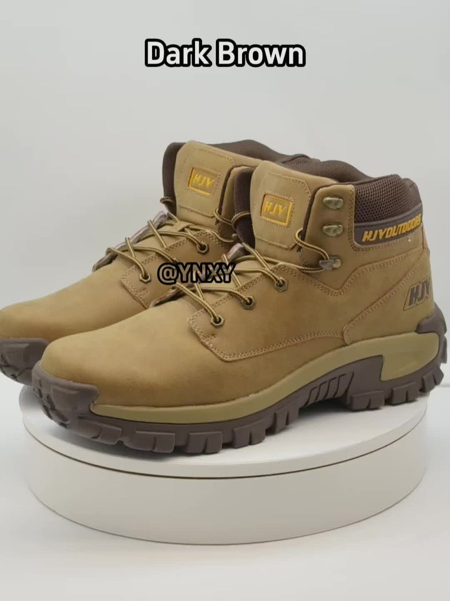 Herren Outdoor Stiefel mit Schnürung, Robuste Sohle, Hoher Schaft