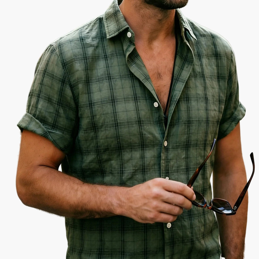 Herren Kurzarm Freizeithemd im Karo-Look – Lässiger Sommerstil für Alltag und Urlaub