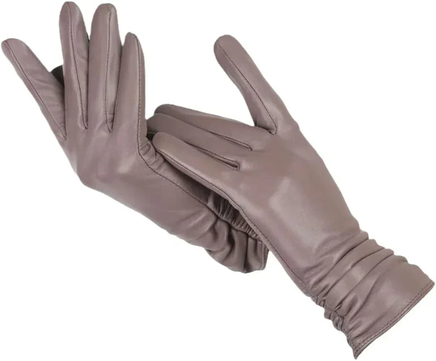 Unisex Winterhandschuhe aus weichem Material mit gerafftem Bund
