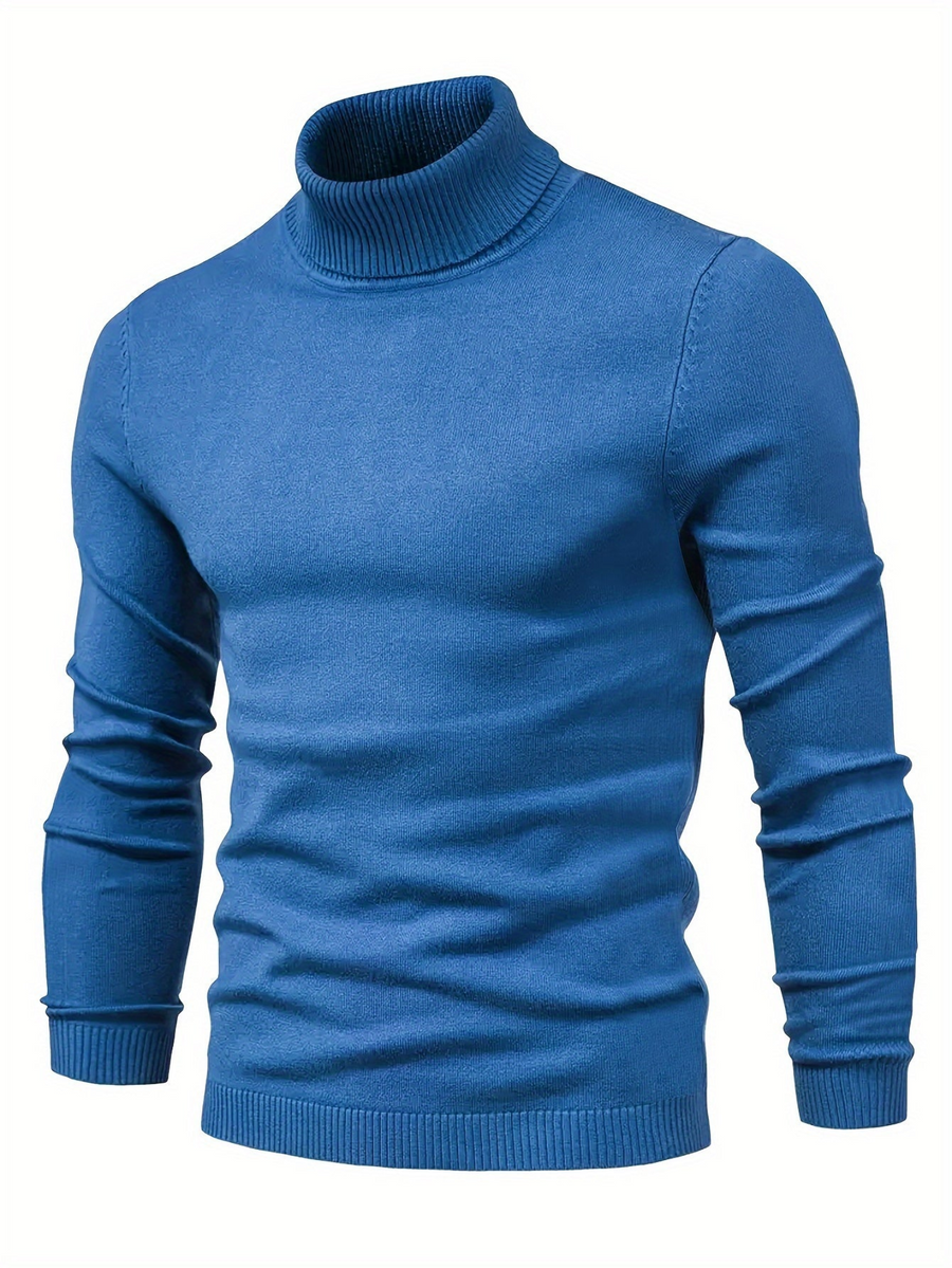 Herren Rollkragenpullover – Eleganter, Schmal Geschnittener Pullover für Alltag und Büro