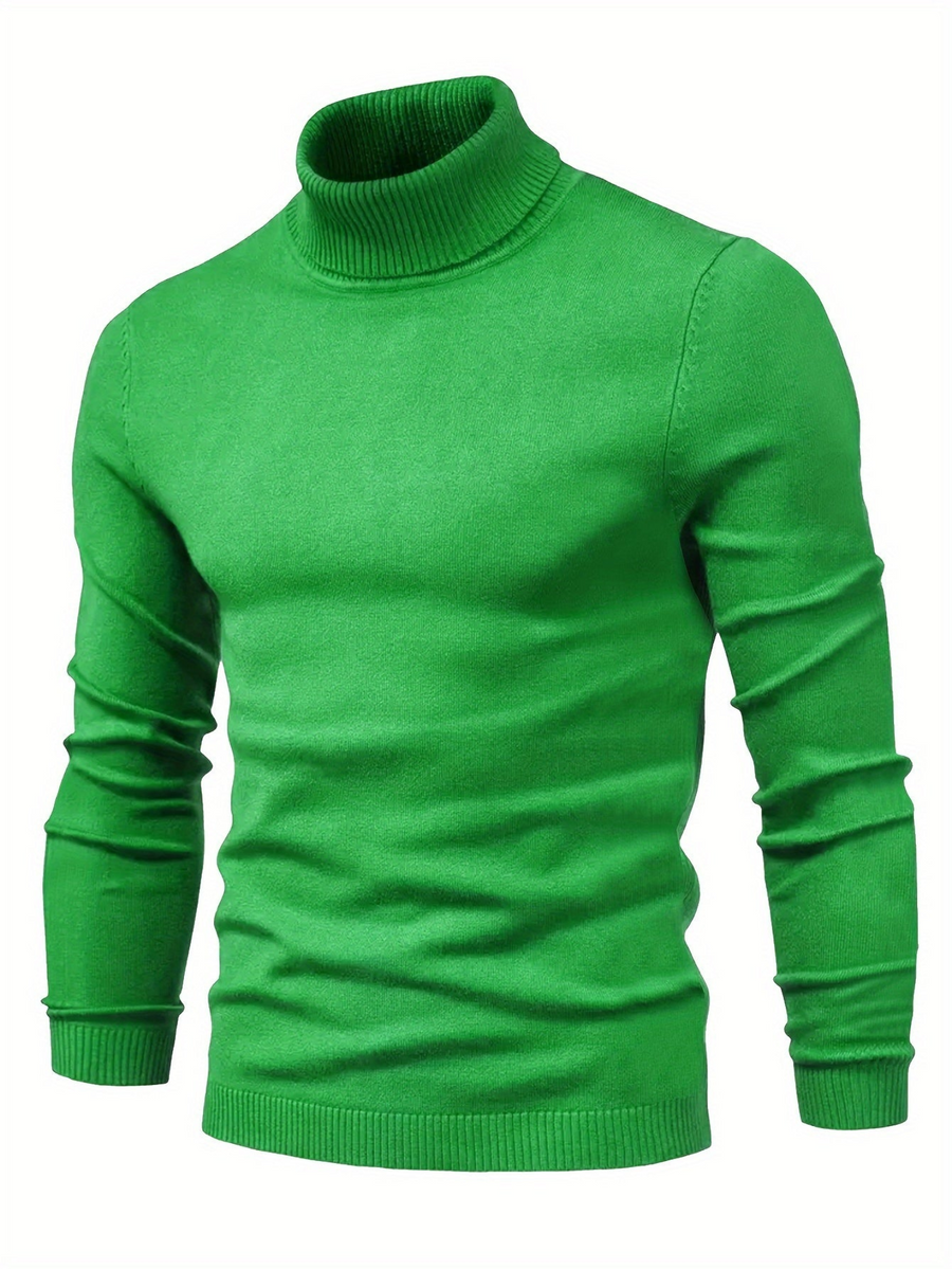 Herren Rollkragenpullover – Eleganter, Schmal Geschnittener Pullover für Alltag und Büro