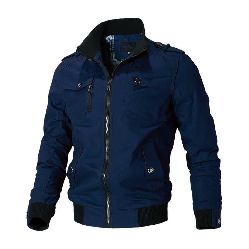 Herenbomberjacke met opstaande kraag, ritssluiting, tussenjas en zakken