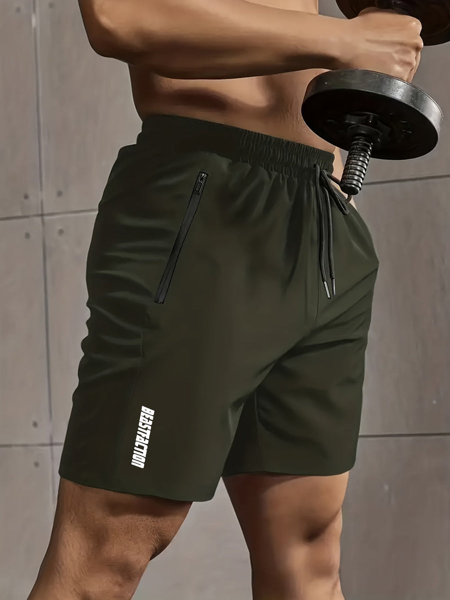 Herren Sportshorts mit Zipper-Taschen – Trainingsshorts Fitness & Workout