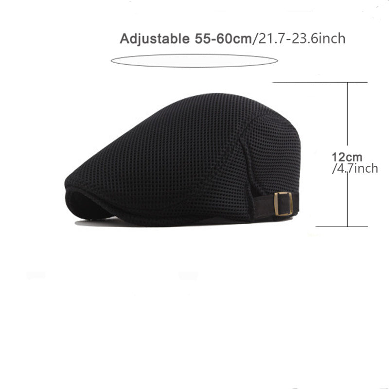 Atmungsaktive Schiebermütze mit Mesh-Gewebe und verstellbarem Riemen