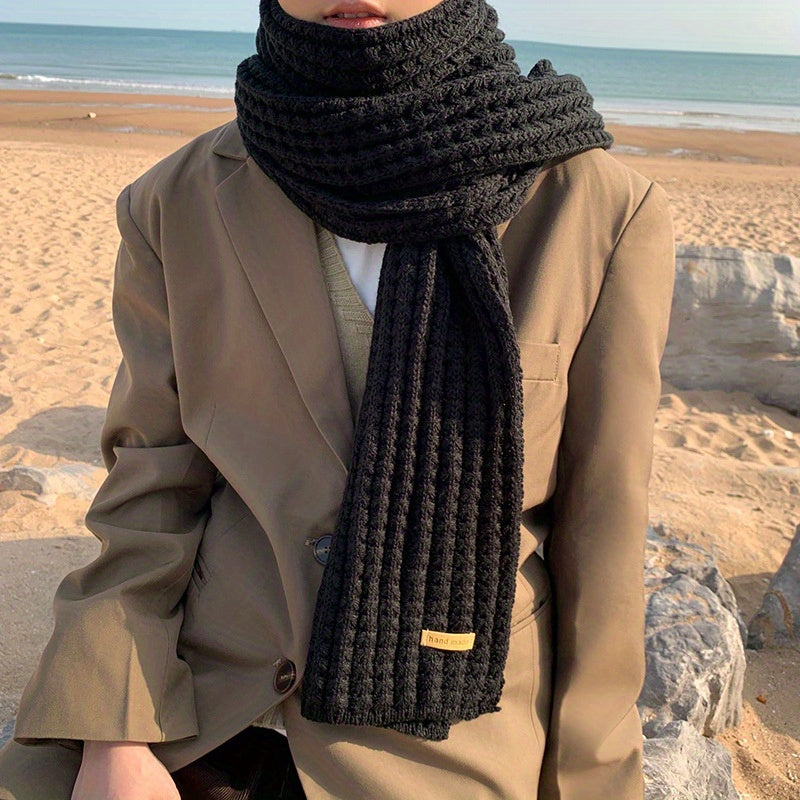 Unisex Winter Strickschal Gerippt Weich Warm Winter Accessoire in verschiedenen Farben