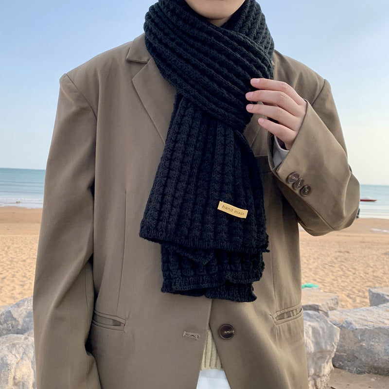 Unisex Winter Strickschal Gerippt Weich Warm Winter Accessoire in verschiedenen Farben