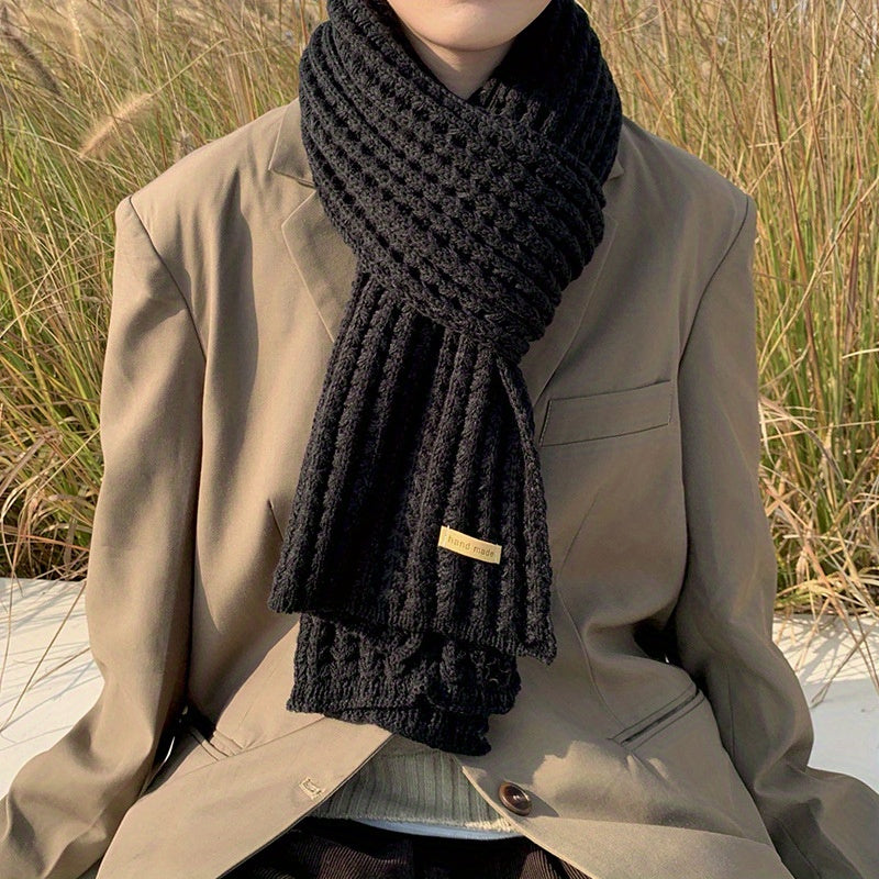 Unisex Winter Strickschal Gerippt Weich Warm Winter Accessoire in verschiedenen Farben