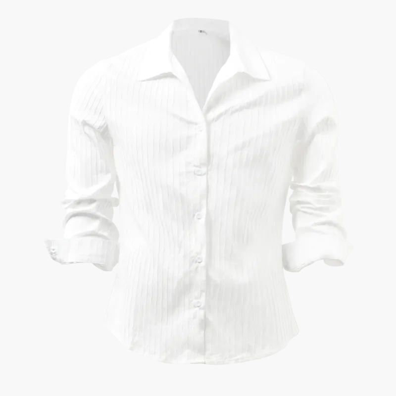 Herren Modernes Streifenhemd mit Reverskragen und Langarm – Elegantes Freizeit- & Party-Outfit