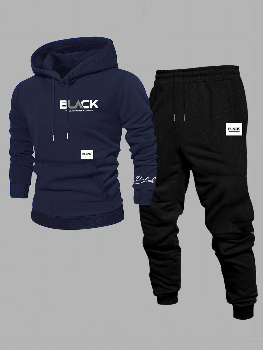 Unisex Trainingsanzug Set mit Kapuzenpullover und Jogginghose in verschiedenen Farben