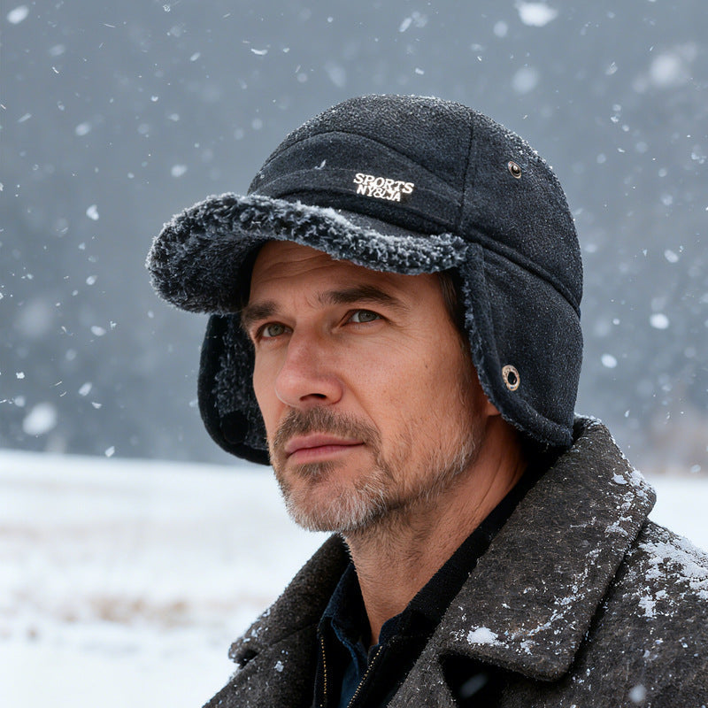 Wintermütze Herren mit Ohrenklappen Baseballkappen-Stil Warm gefüttert