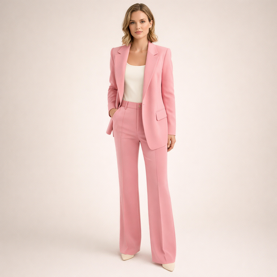 Dames zakelijke pakset: blazer en broek in verschillende kleuren