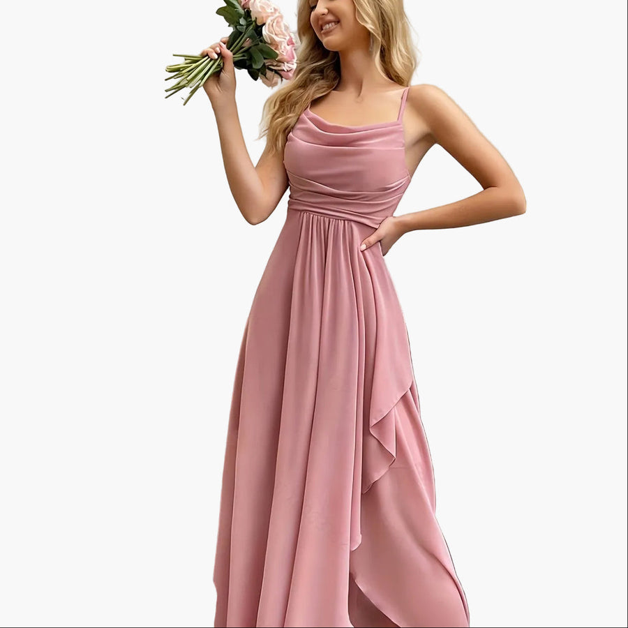 Damen Elegantes Abendkleid – Fließendes Fit & Flare Maxikleid für besondere Anlässe