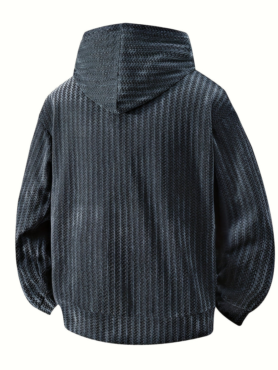 Unisex Hoodie mit Kapuze und Kängurutasche – Gerippter Look