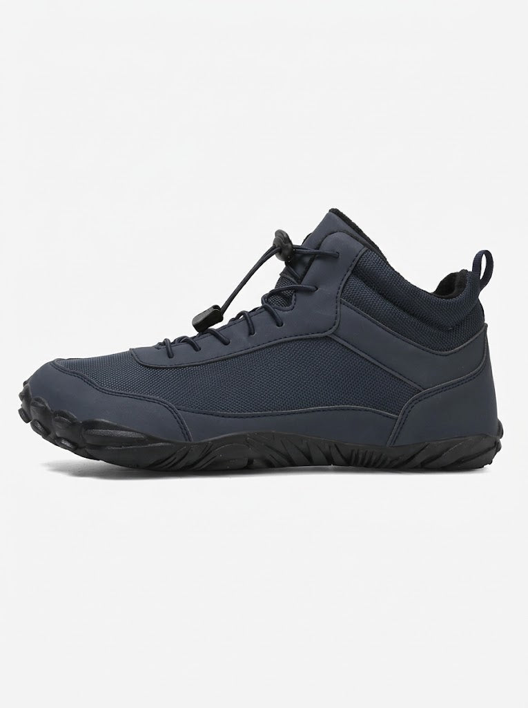 Unisex mid-cut veterschoenen, grijs, met profielzool