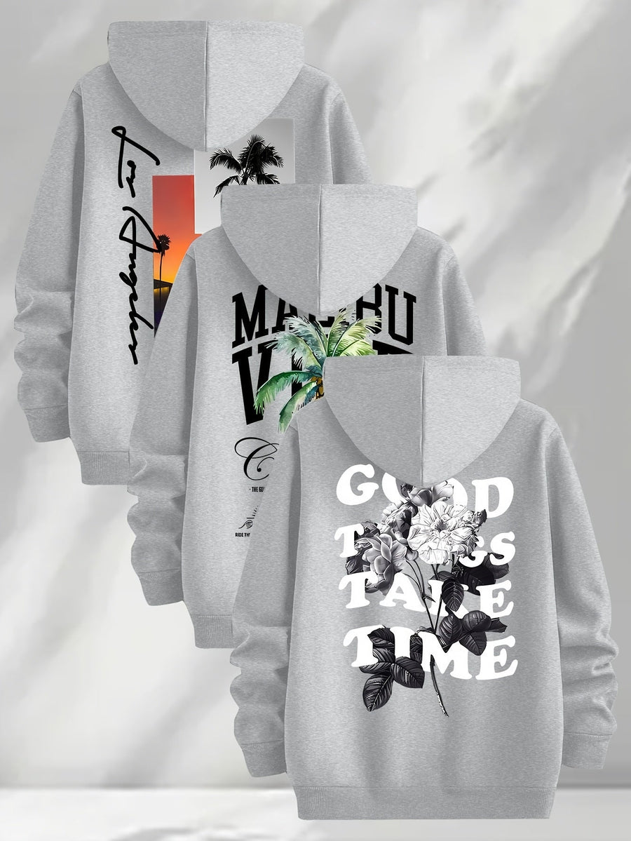 Unisex Hoodie mit Grafikdruck, Kängurutasche und Kapuze