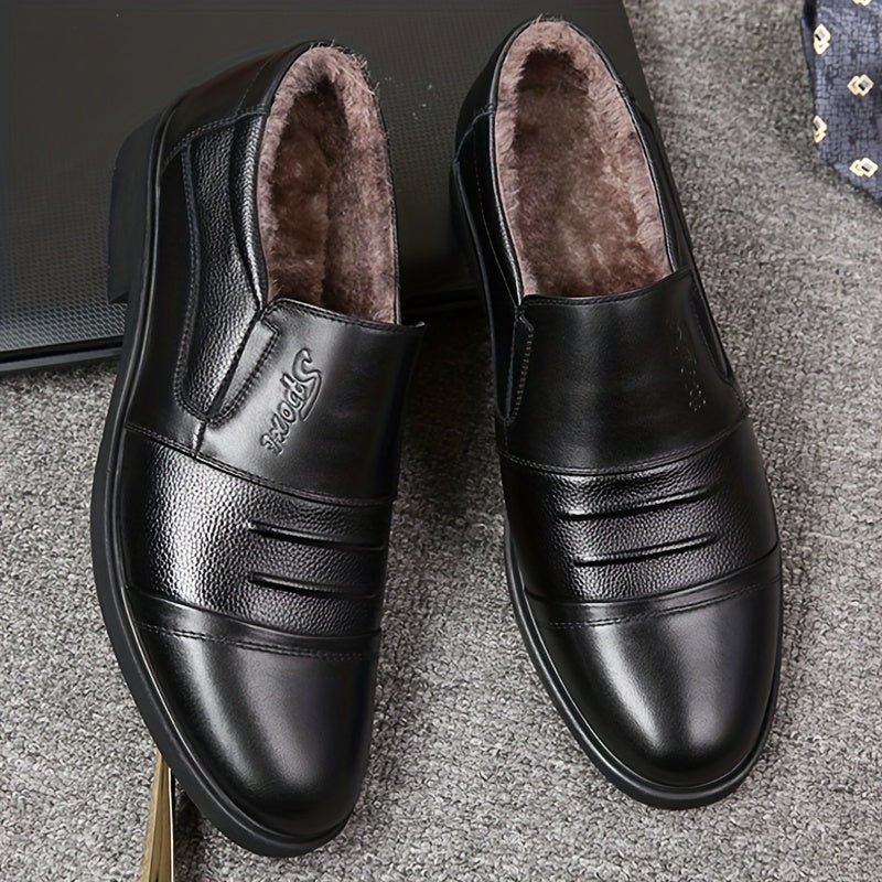 Herren Loafer gefüttert Schwarz/Dunkelbraun, Business Slipper mit Futter