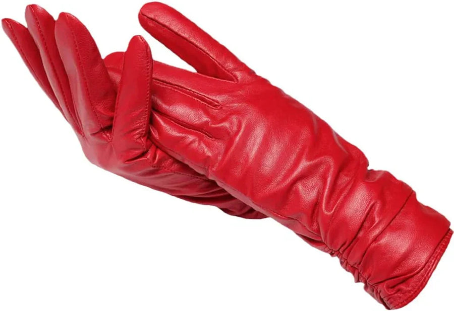 Unisex Winterhandschuhe aus weichem Material mit gerafftem Bund