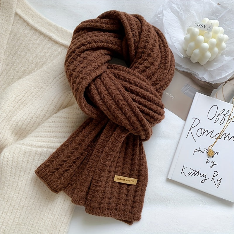 Unisex Winter Strickschal Gerippt Weich Warm Winter Accessoire in verschiedenen Farben