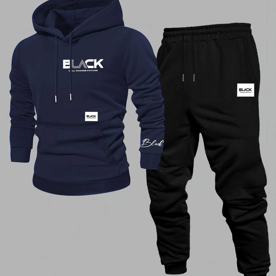 Unisex Trainingsanzug Set mit Kapuzenpullover und Jogginghose in verschiedenen Farben