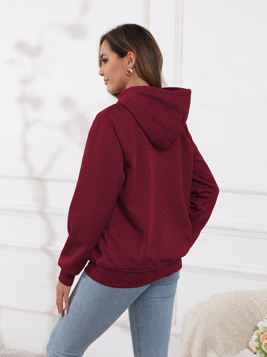 Unisex Hoodie mit Kapuze und Plüschfutter – Warmer Winter Pullover mit Kängurutasche