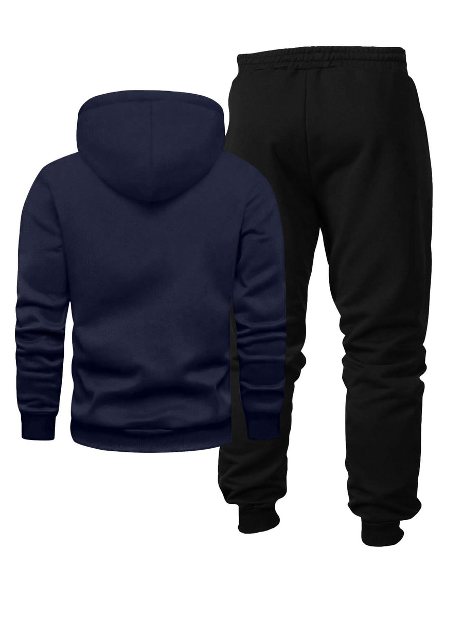 Unisex Trainingsanzug Set mit Kapuzenpullover und Jogginghose in verschiedenen Farben