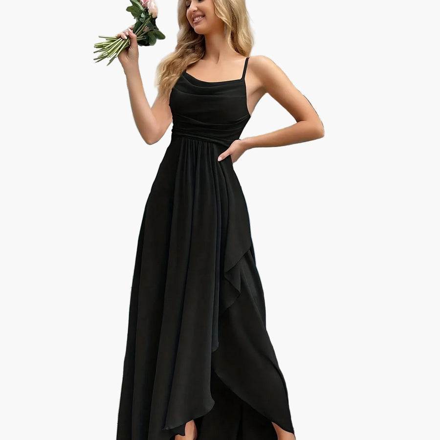Damen Elegantes Abendkleid – Fließendes Fit & Flare Maxikleid für besondere Anlässe