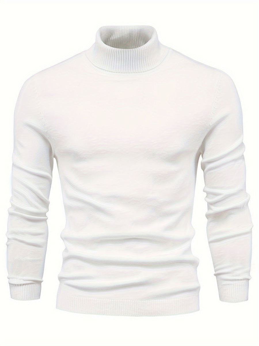 Herren Rollkragenpullover – Eleganter, Schmal Geschnittener Pullover für Alltag und Büro