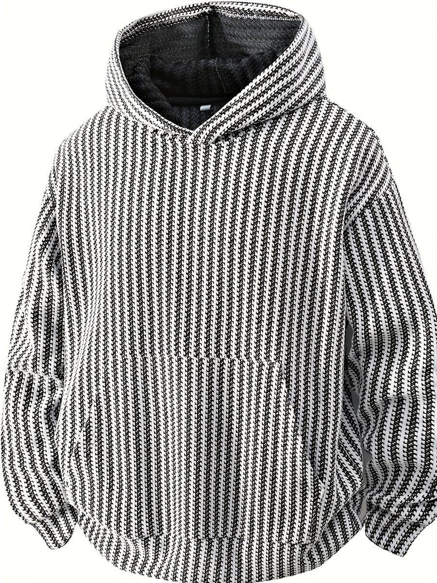 Unisex Hoodie mit Kapuze und Kängurutasche – Gerippter Look