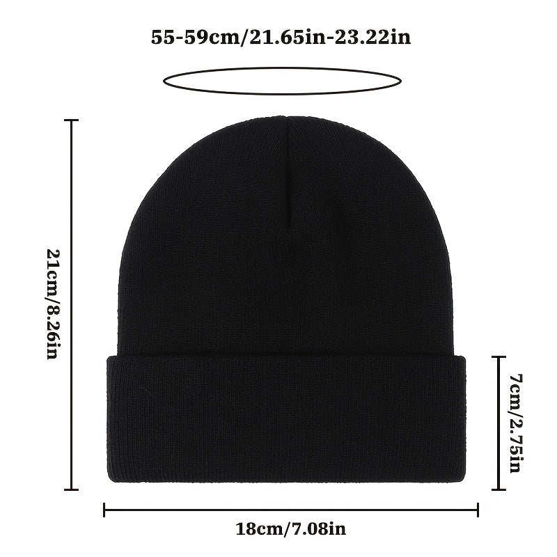 Unisex Mütze Beanie im 5er-Pack, Rippstrick, verschiedene Farben