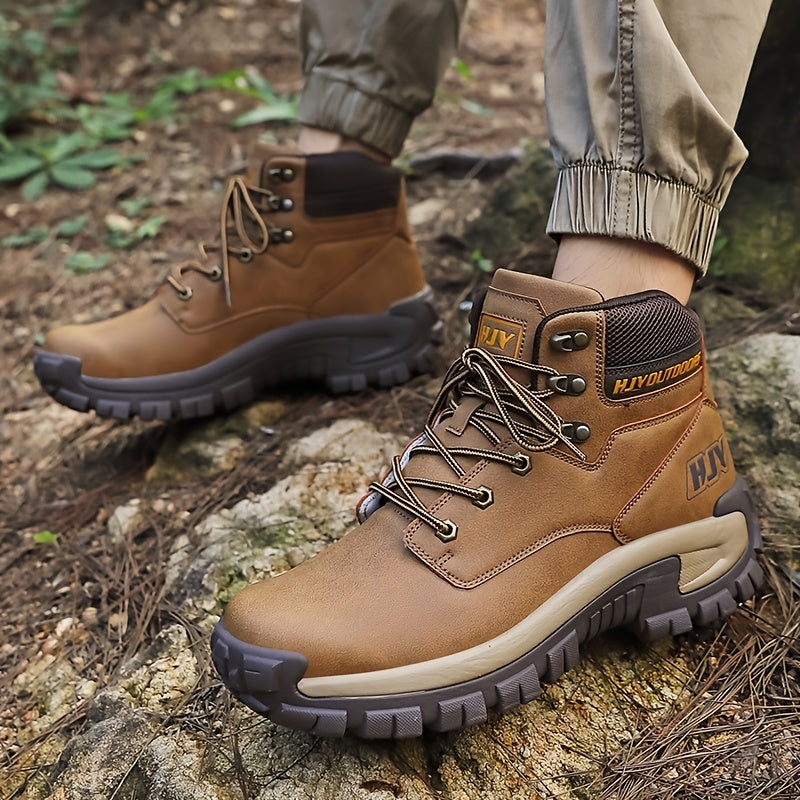 Herren Outdoor Stiefel mit Schnürung, Robuste Sohle, Hoher Schaft