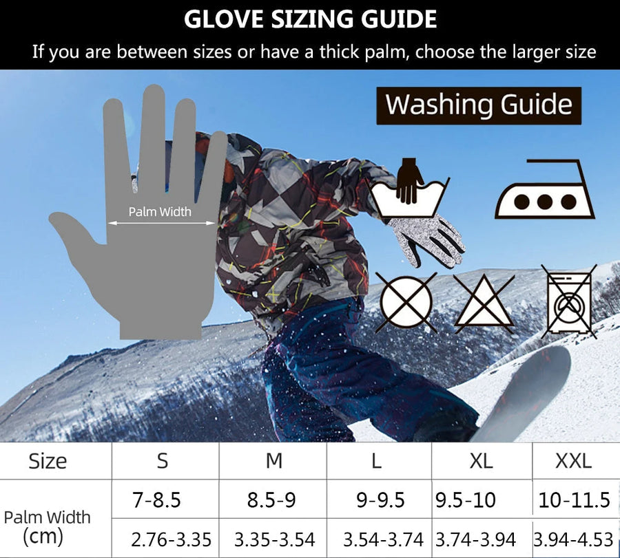 Unisex Winterhandschuhe mit 3M Thinsulate Isolation und Touchscreen-Funktion, Anti-Rutsch-Design