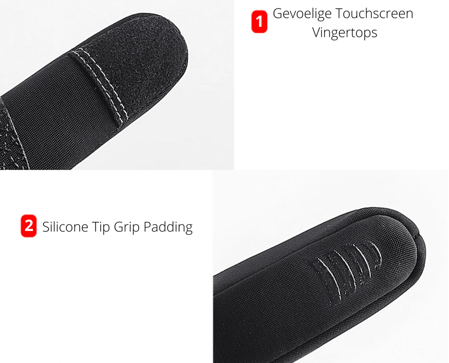 Unisex Touchscreen Handschuhe Winter Winddicht Anti-Rutsch Grau Schwarz