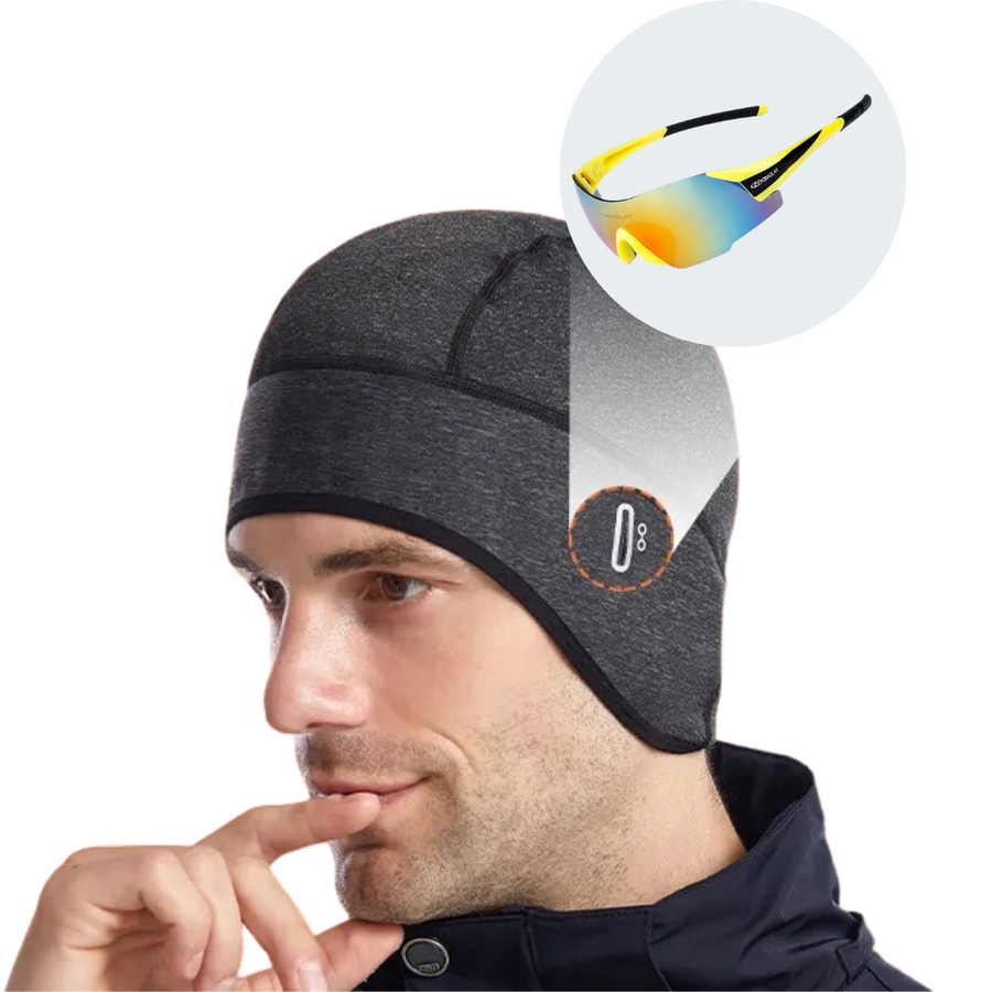 Unisex Wintermütze Radmütze mit Ohrenschutz aus weichem Material