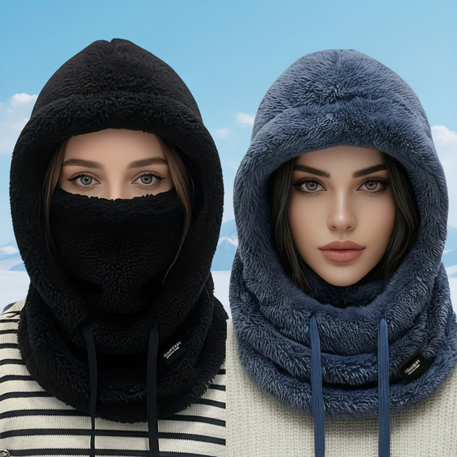 Unisex Winter Balaclava Sturmhaube Fleece Halstuch Kapuzenmütze mit Mundschutz