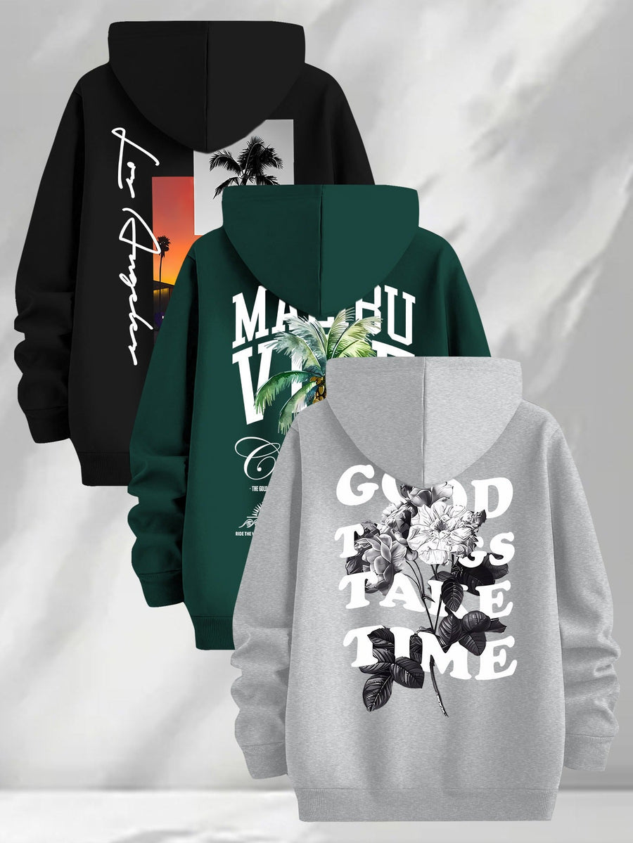 Unisex Hoodie mit Grafikdruck, Kängurutasche und Kapuze