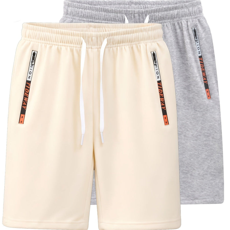 Herren Trainingsshorts 2er-Pack – Sportliche Fitness- und Freizeit-Shorts mit Reißverschlusstaschen