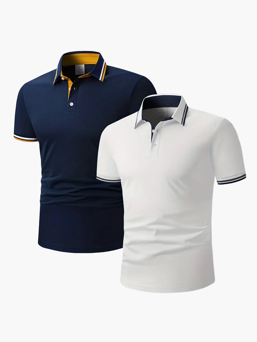 Herren Polo Shirt Set – Klassischer Freizeitstil für Alltag & Büro, 2er-Pack