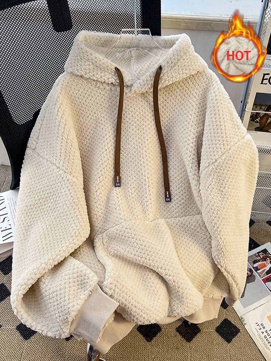 Teddy-Fleece Hoodie für Damen mit Kapuze und Kängurutasche