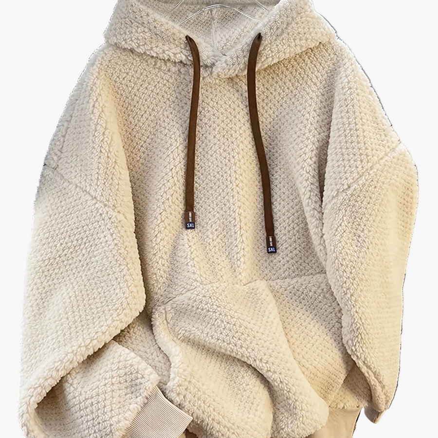Teddy-Fleece Hoodie für Damen mit Kapuze und Kängurutasche