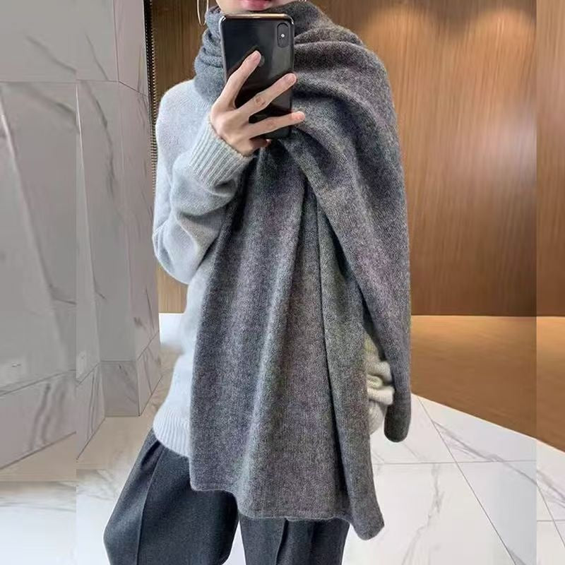 Damen Kaschmirartiger Schal Tuch Wickel Warmer Überwurf
