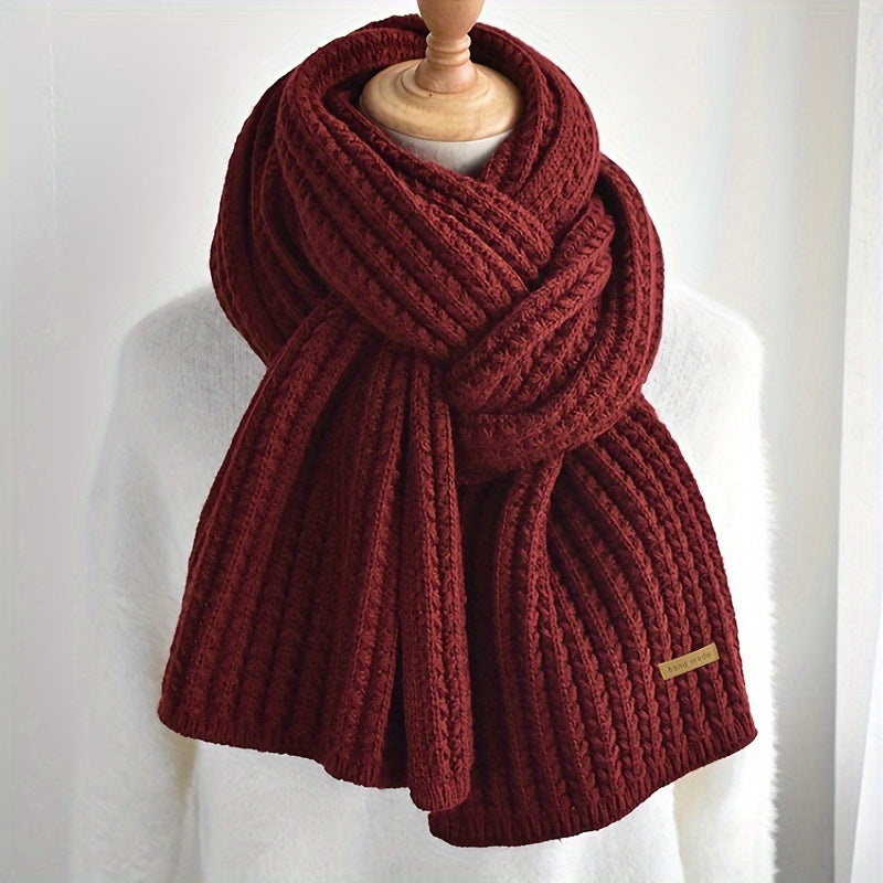 Unisex Winter Strickschal Gerippt Weich Warm Winter Accessoire in verschiedenen Farben