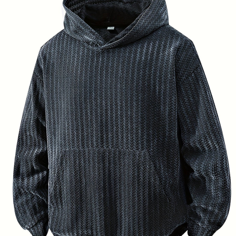 Unisex Hoodie mit Kapuze und Kängurutasche – Gerippter Look