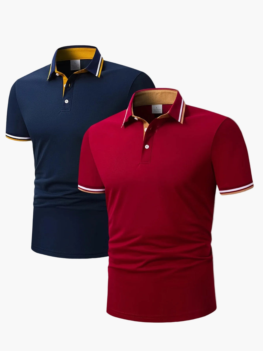 Herren Polo Shirt Set – Klassischer Freizeitstil für Alltag & Büro, 2er-Pack