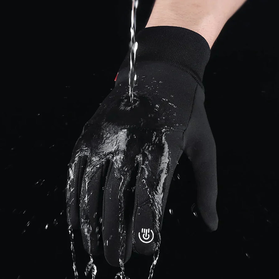 Unisex Winter Touchscreen-Handschuhe Schwarz Grau Sport Outdoor