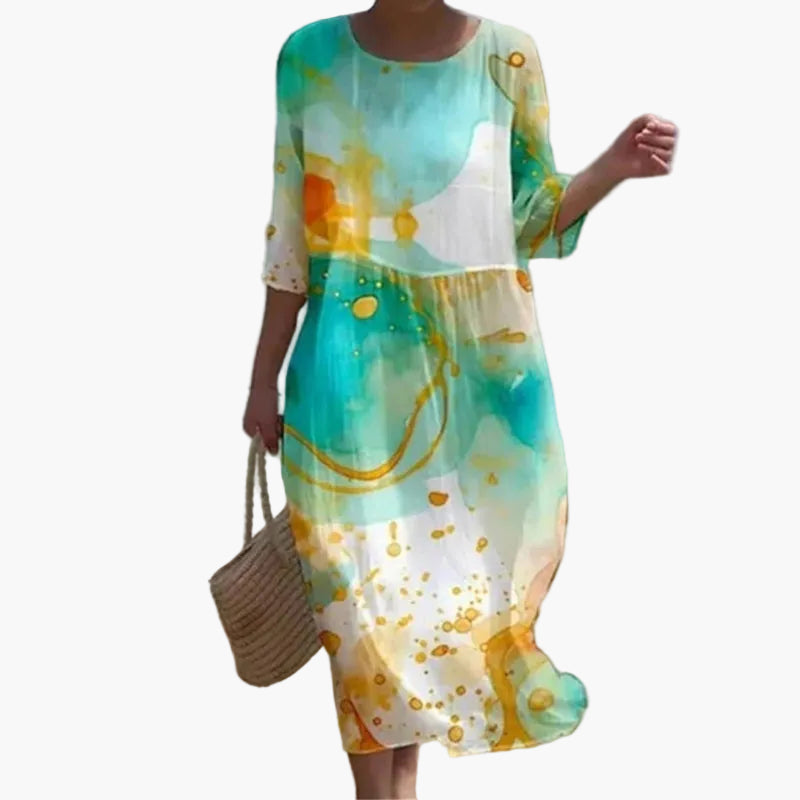 Damen Midi Kleid mit Blumenmuster – Eleganter Sommerstil für Alltag und besondere Anlässe
