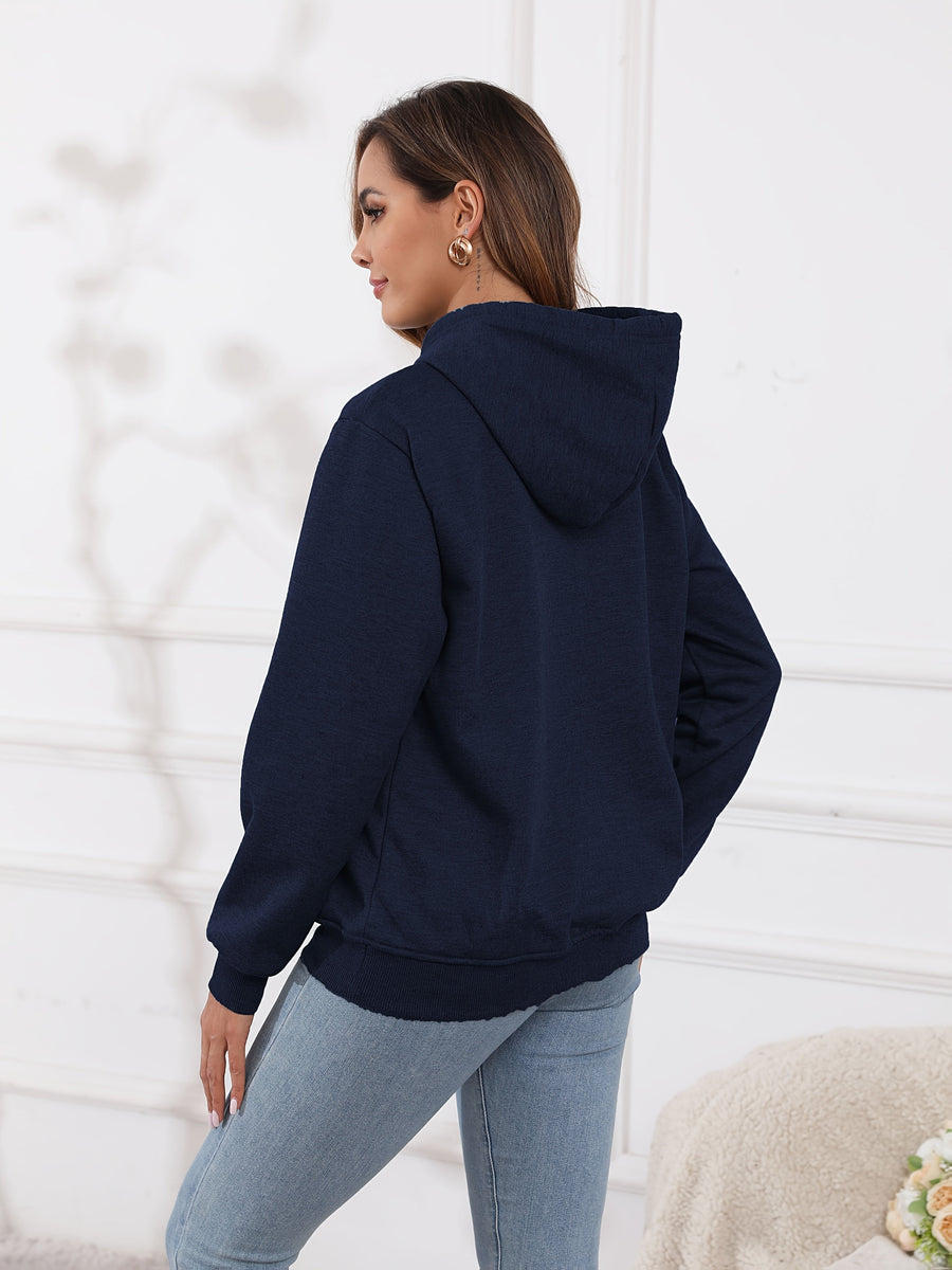 Unisex Hoodie mit Kapuze und Plüschfutter – Warmer Winter Pullover mit Kängurutasche
