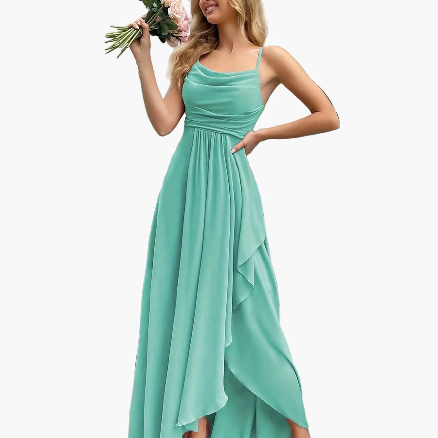 Damen Elegantes Abendkleid – Fließendes Fit & Flare Maxikleid für besondere Anlässe
